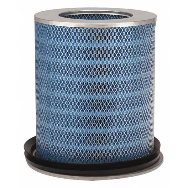 Cylinder Dust Filter, 13 1/4in L, Blk/Blue