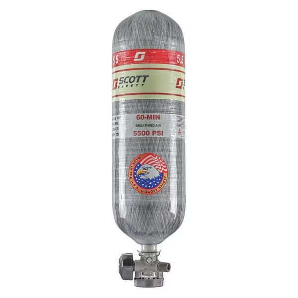 SCBA Cylinder, 5500 psi, 60 min., Filled