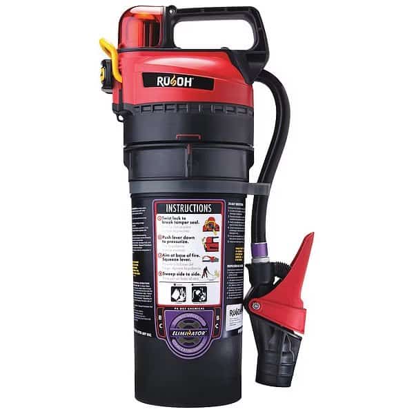 Reloadable Fire Extinguisher, 40B:C, Dry Chemical, 6 lb, RUSOH, Mfr# 0930002