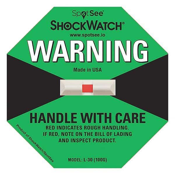 G-Force Indicator Label, 100G, PK50