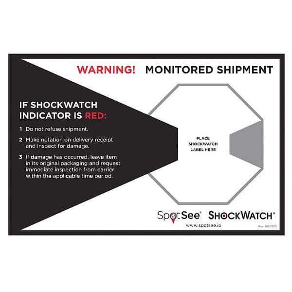 Shock Indicator Companion Label,PK500, Mfr#: 26107, SHOCKWATCH