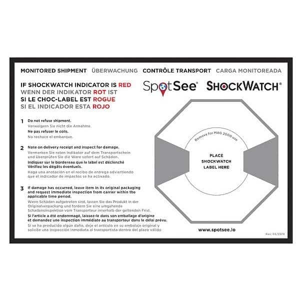 Shock Indicator Companion Label, PK200