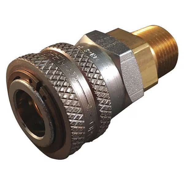 Hydraulic Quick Connect Hose Coupling, Steel Body, Push-to-Connect Lock, 1/2"-14 Thread Size, Hansen, Mfr#: 3R25