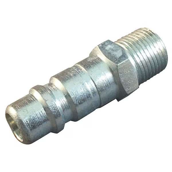 Hydraulic Quick Connect Hose Coupling, Steel Body, Push-to-Connect Lock, 1/4"-18 Thread Size