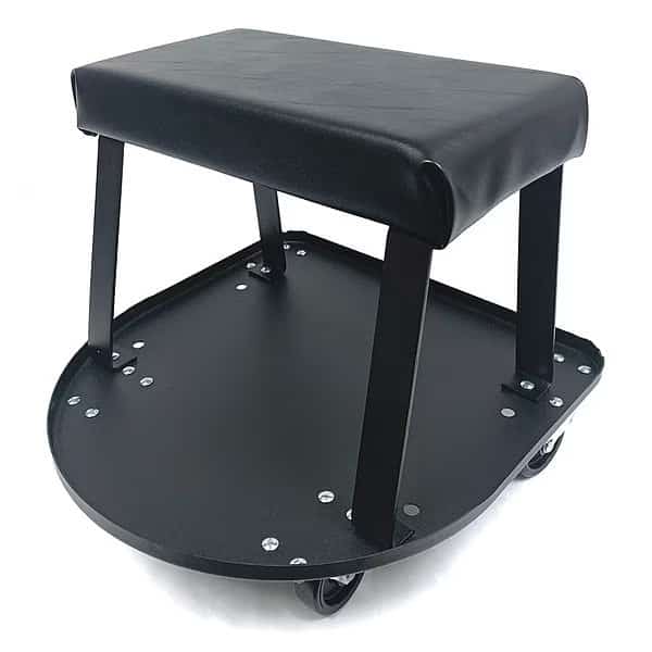Mechanic Seat, 14" H, Steel, 4 Wheels