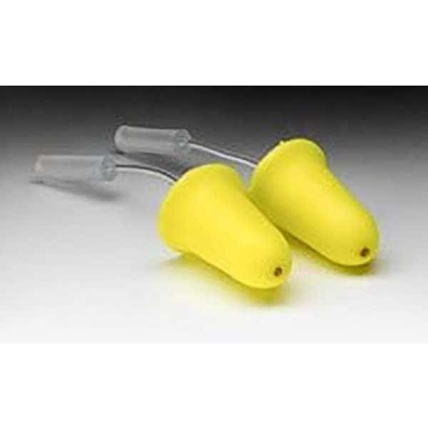 E-A-Rsoft(TM) Disposable Foam Probed Test Ear Plugs, Bell Shape, 33 dB, Neon Green, 50 PK