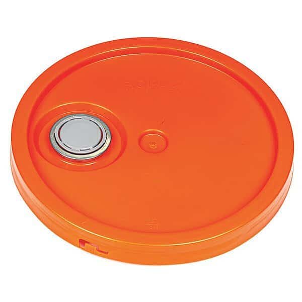 Plastic Pail Lid, Orange, Plastic