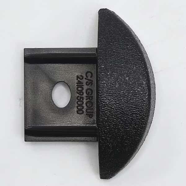 End Cap, PETG, Black, 3/4 in L, 2 1/4 in H