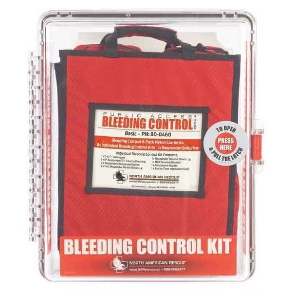 Bleeding Control Kit, Polycarbonate Cabinet, 105 Components, 8 People Served