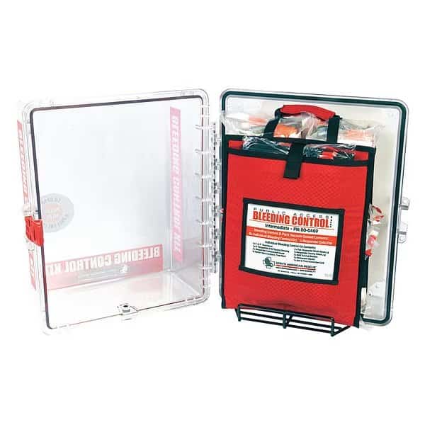 Bleeding Control Kit, Polycarbonate Cabinet, 99 Components, 8 People Served