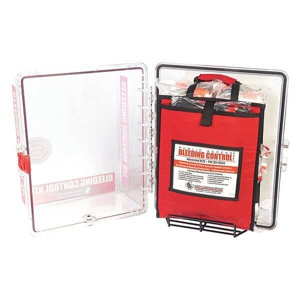 Bleeding Control Kit, Polycarbonate Cabinet, 80 Components, 8 People Served