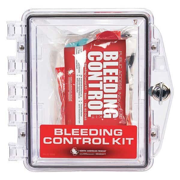 Bleeding Control Kit, Polycarbonate Cabinet, 13 Components, 8 People Served