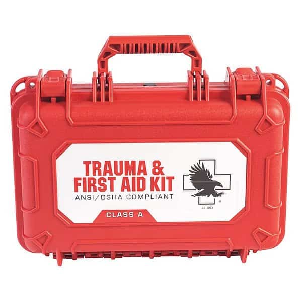 Trauma and First Aid Kit, Red/White