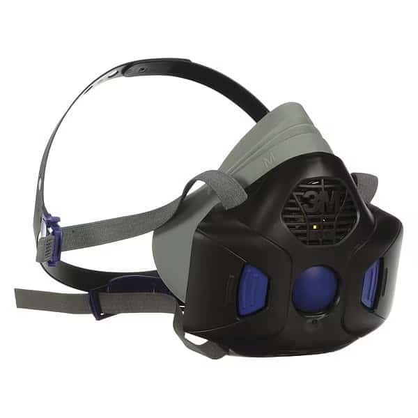 Half Mask Respirator,Silicone,Gray, Mfr#: HF-802SD, 3M