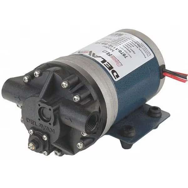 Diaphragm Pump, Polypropylene, Santoprene, 12VDC, 7.0 GPM