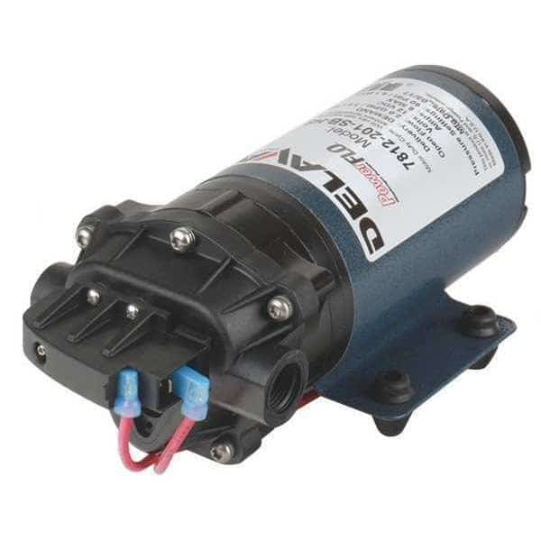 Diaphragm Pump, Polypropylene, Air Operated, Santoprene, 12VDC, 2.0 GPM