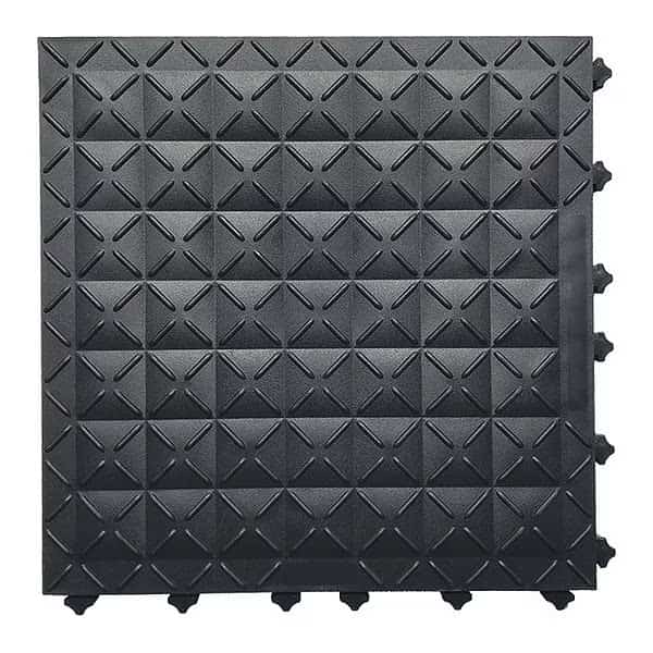 Interlocking Antifatigue Mat Tile, 1 in Thickness, PVC, 10 PK