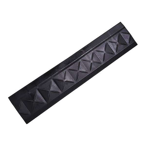 Ramp Edge, PVC, 4 in W x 18 in L, 1 in Thick, 10 PK
