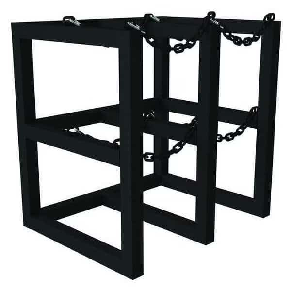 Gas Cylinder Rack, Steel Tubing, 24" D