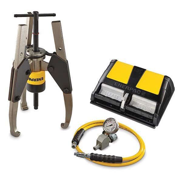 GPS36A, 36 Ton, Hydraulic Sync Grip Puller Set with Air Pump, ENERPAC, Mfr# GPS36A