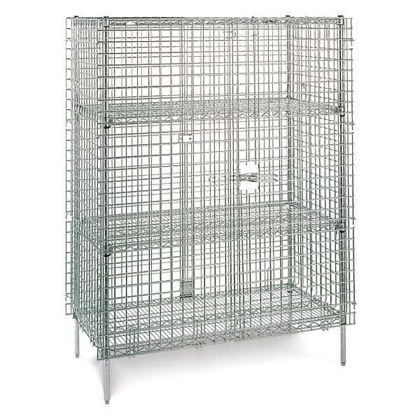 Stationary Security Unit, 24 in W x 36 in L x 5 5/8 ft H, 4 Shelves