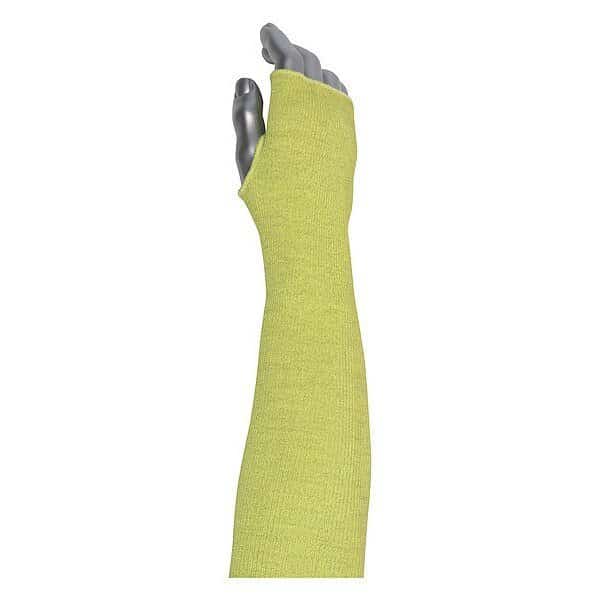 Cut-Resistant Sleeve,Yellow,Knit Cuff, Mfr#: 10-21AX18TH, PIP