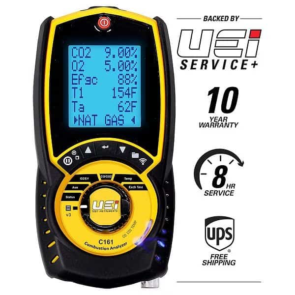 Combustion Analyzer, 32to113F, 21% v/vO2