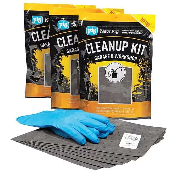 Spill Kit/Station, 110 oz Volume Absorbed per Kit, 0.05 cu ft Capacity, Bag, Yellow, 1