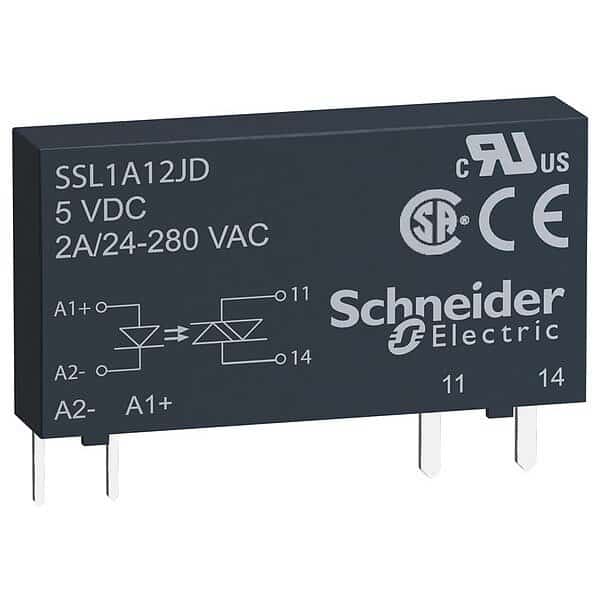 Solid State Relay, 15-30V DC, 2A, Pins, SCHNEIDER ELECTRIC, Mfr# SSL1A12BDR