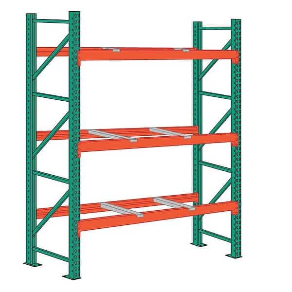 Pallet Rack Starter Unit,2 Shelves,Steel , Mfr#: 97SFB096048144