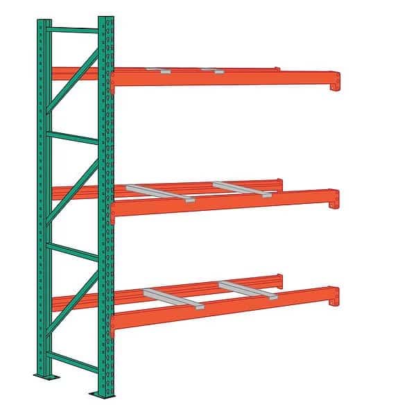 Pallet Rack Add-On Unit,2 Shelves,Steel, Mfr#: 97AFB096042144, LYON