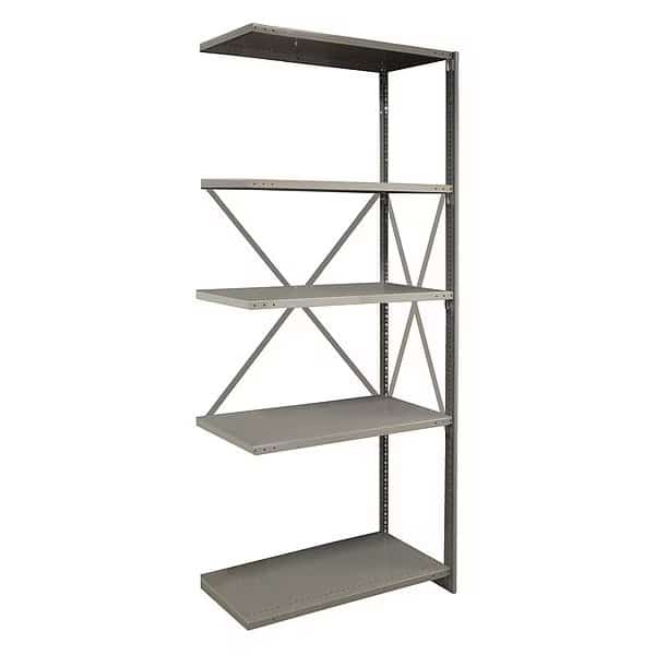 Metal Shelving, 85" H, 48" W, Gray