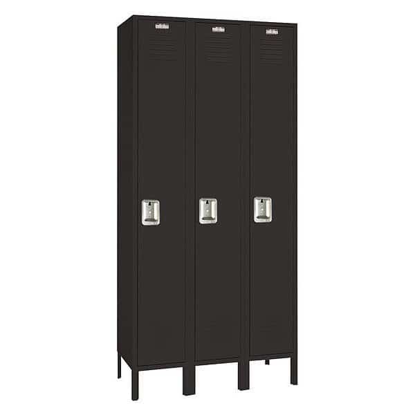 Wardrobe Locker, (1) Tier, (3) Wide, Steel, Powder Coated Finish, 36 in W, 18 in D, 78 in H, LYON, Mfr# KKC50423