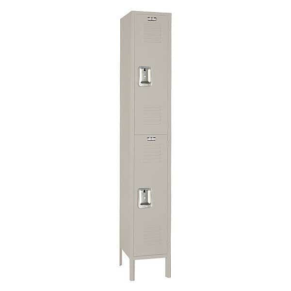 Wardrobe Locker, (1) Wide, (2) Tier, Steel, Powder Coated Finish, 12 in W, 12 in D, 66 in H