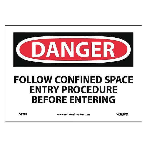 Danger Confined Space Sign, D277P