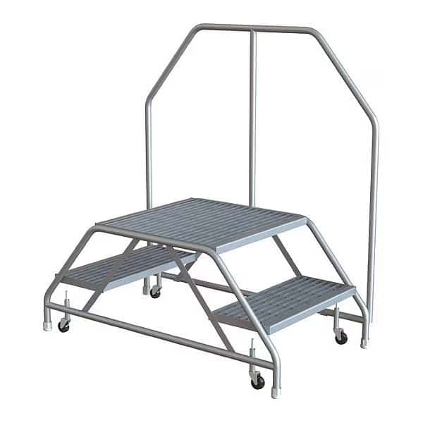 Rolling Step Stool with Handrail, 2-Step