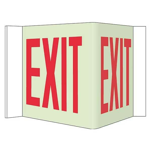 Exit 3-View Sign, Nmc, Mfr#: GLV1