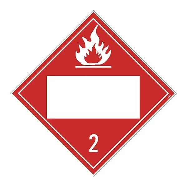 Blank Placard Sign, 2 Gases, Poison, Flammable/Non-Flammable, Pk10, Nmc, Mfr#: DL2BTB10