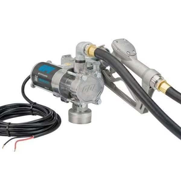 Fuel Transfer Pump, 12V DC, 8 gpm Max. Flow Rate , 1/10 HP, Cast Aluminum, 1 in NPT Inlet