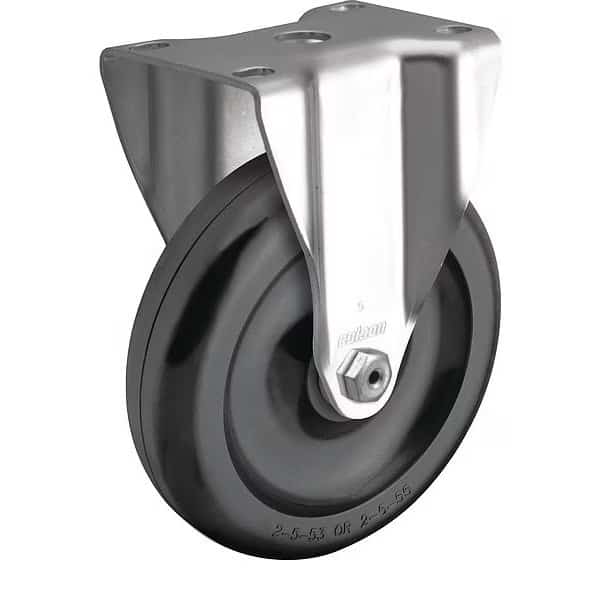 3-1/2" X 1-1/4" Non-Marking Polyolefin Rigid Caster, No Brake, Loads Up To 230 lb