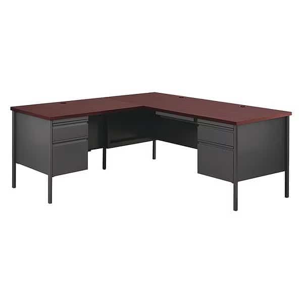 L Shaped Desk, 72" D X 66" W X 29-1/2" H, Hirsh, Mfr#: 20454