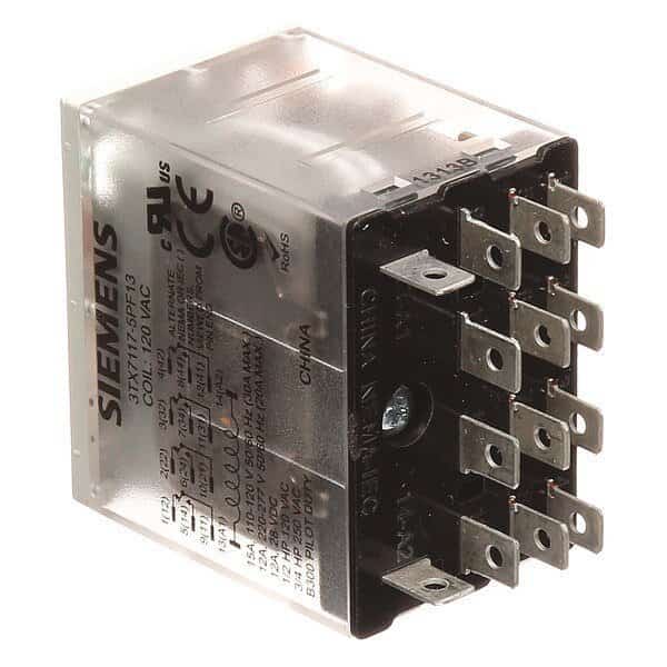 Plug-In Relay, 120V AC Coil Volts, Square, 14 Pin, 4PDT