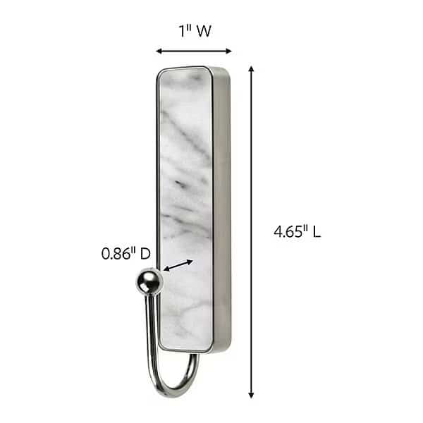 Hook, Nickel, Metal, 1 1/2 in D
