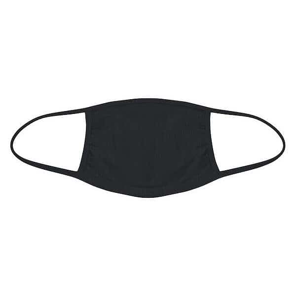 Reusable Face Mask, 3-Ply, None, Black, Universal, 10 PK