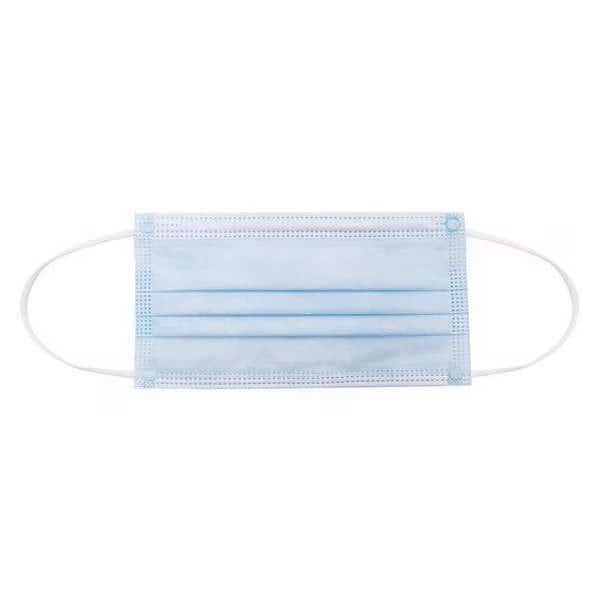 Healthcare Face Mask, Surgical, Level 1, Metal Nose Clip, Dual Headstrap, Flat-Fold, Blue, PK50
