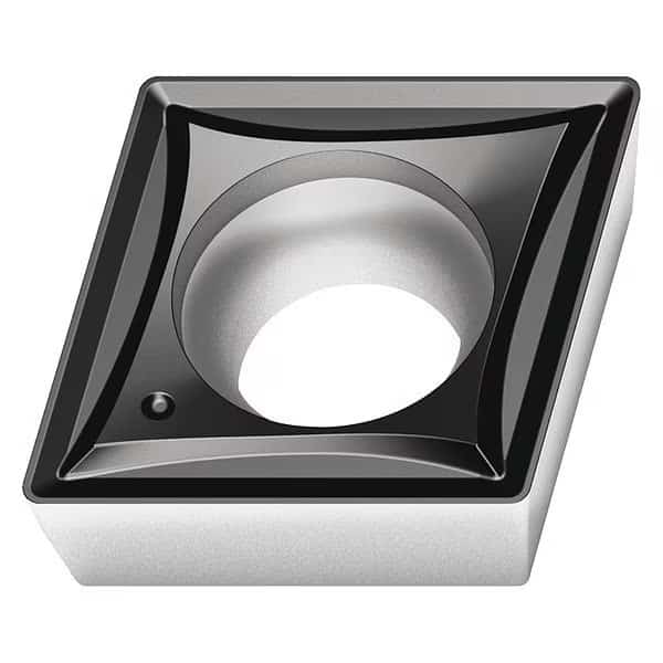 Diamond Turning Insert, Positive, Neutral, CCMT, 1/64", CarbideTiAlN+Al2O3+(Al), WALTER, Mfr# CCMT060204-E47 WSM20S
