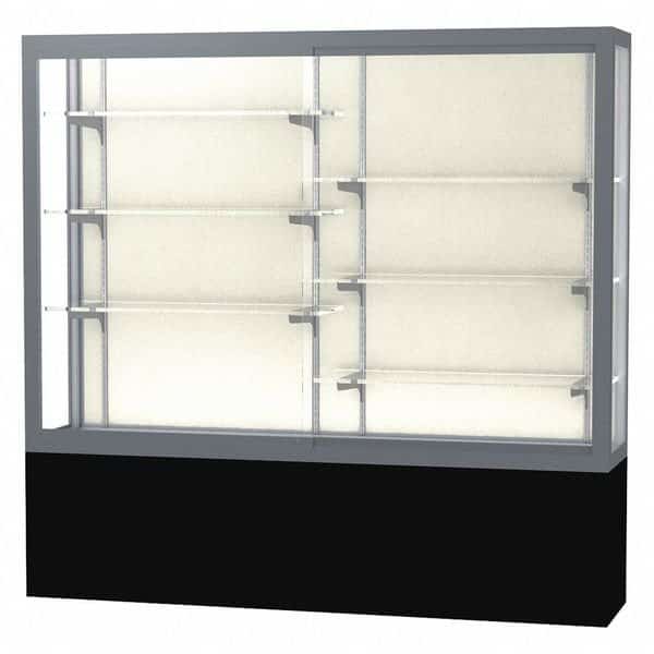 Display Case,72x66x16,Plaque,Satin, Mfr#: 13406-PB-SN, WADDELL DISPLAY