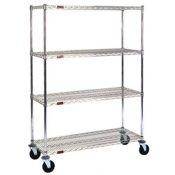 Stem Caster Cart,Chrome,18"Wx48"L, Mfr#: CC1848C-SBP, EAGLE GROUP