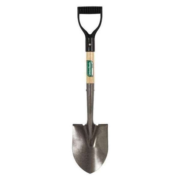 Utility Shovel, Solid Steel Blade, 10-3/4 in L Wood Handle, Union Tools, Mfr#: 163037900