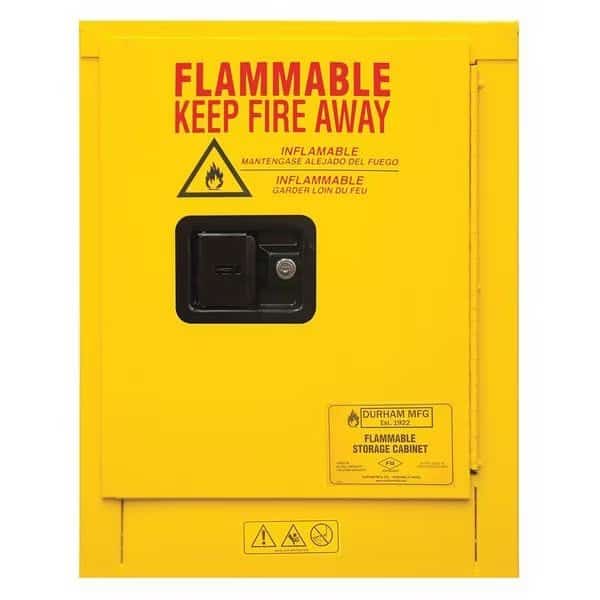 Flammable Safety Storage Cabinet, 4 gal, 1 Shelves, Steel, 17 1/2 in W x 22 1/4 in H x 18 1/4 in D